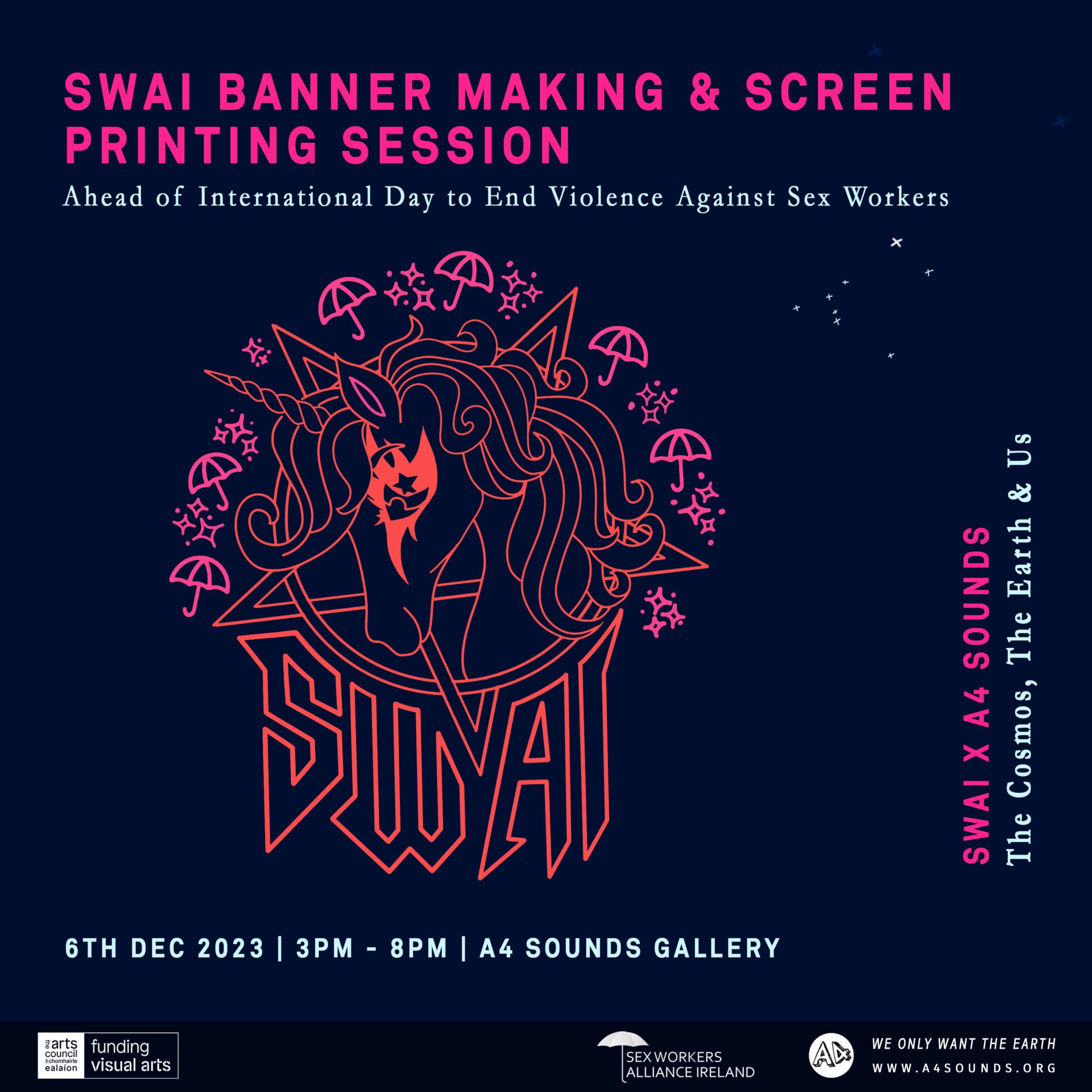 SWAI x A4 Sounds | SWAI Banner Making and Screenprinting Session – Sex  Workers Alliance Ireland