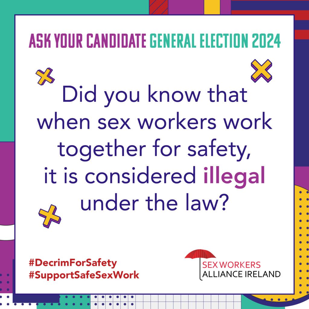 Did you know that when sex workers work together for safety, 
it is considered illegal under the law?